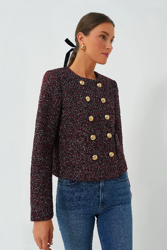 Moisture wicking Red and Blue Tweed Marais Jacket
