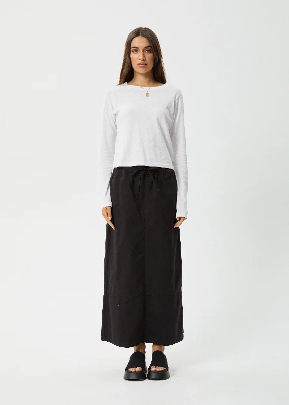 Spiritual Vitality AFENDS Womens Fuji - Maxi Skirt - Black