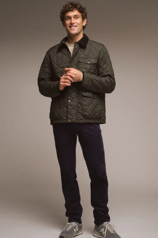 British Fashion Sage Hornby Quilted Jacket