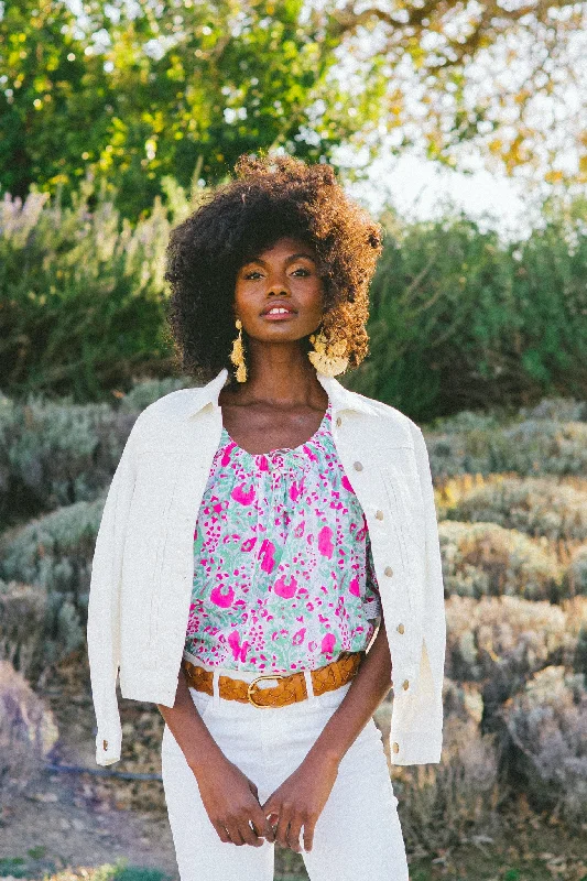 Renaissance Style Exclusive White Denim Jacket