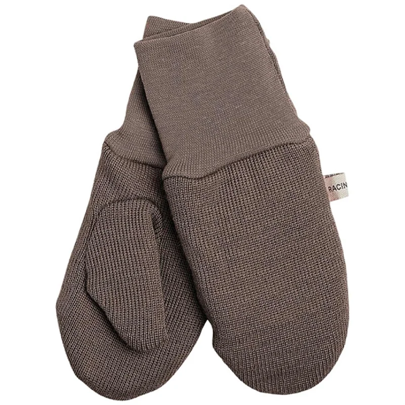Sports Zipper Style Racing Kids Mittens Green Fog