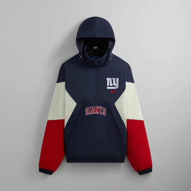 Carefree Style Kith & '47 for the NFL: Giants Quarter Zip Anorak With Hood - Nocturnal