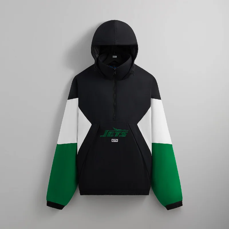 Casual And Casual Kith & '47 for the NFL: Jets Quarter Zip Anorak With Hood - Black