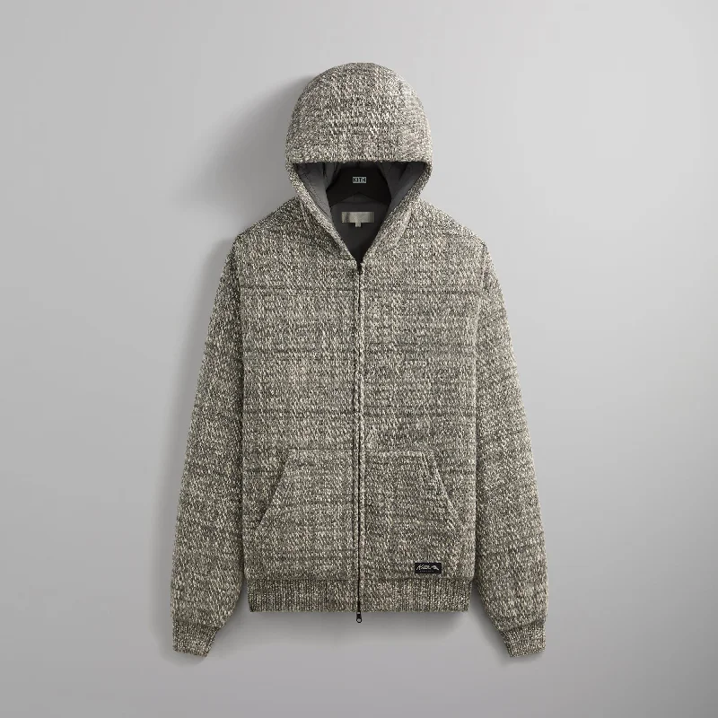 Trendy Items Kith Textured Tweed Sierra Hoodie - Fin