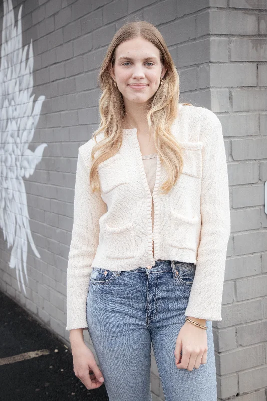 Trendy Looks Annamarie Cardigan Jacket, Cream