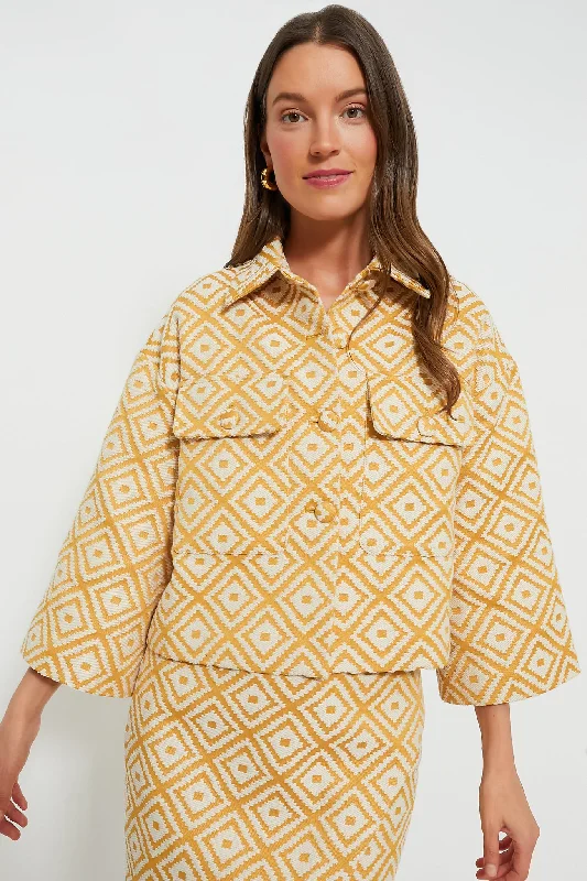 Urban Style Marigold Tweed Clara Shirt Jacket
