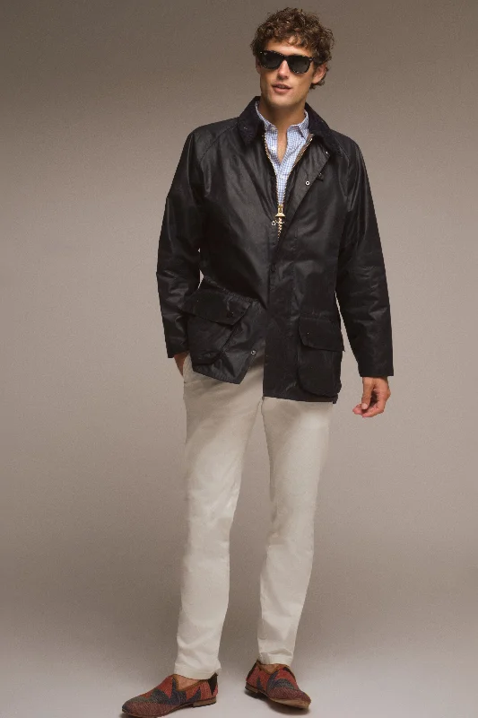 French Retro Men's Navy Beaufort Wax Jacket