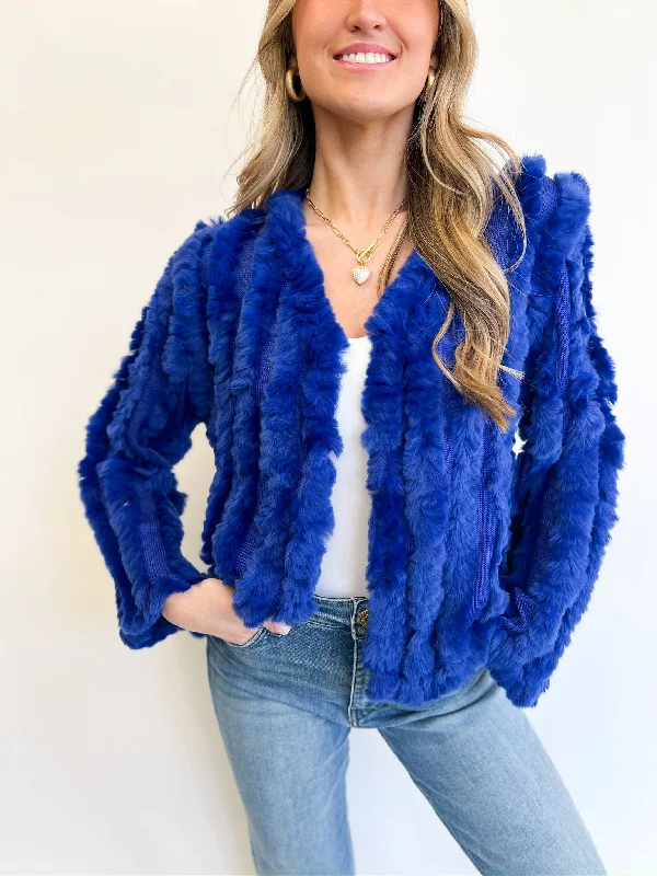 Romantic Temperament Royal Blue Fur