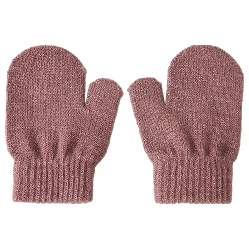 Fashionable Inner Wear Name it Wistful Mauve Magic Glitter Mittens