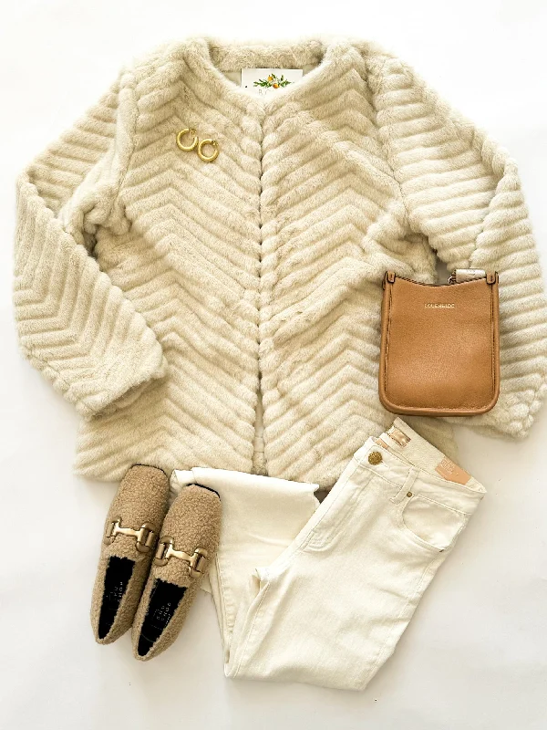 High-end Sense Cream Carrie Jacket