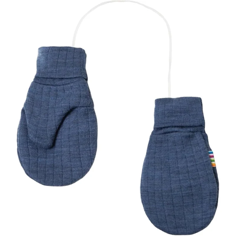 Warm Winter Series Joha Wool Blue Melange Gloves