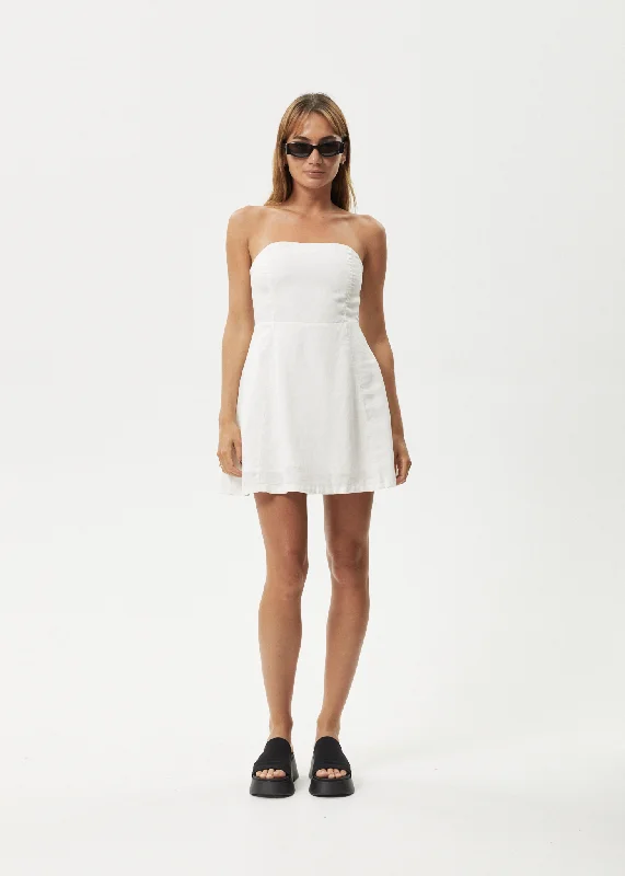 Sports litigation style AFENDS Womens Lilo - Strapless Mini Dress - White