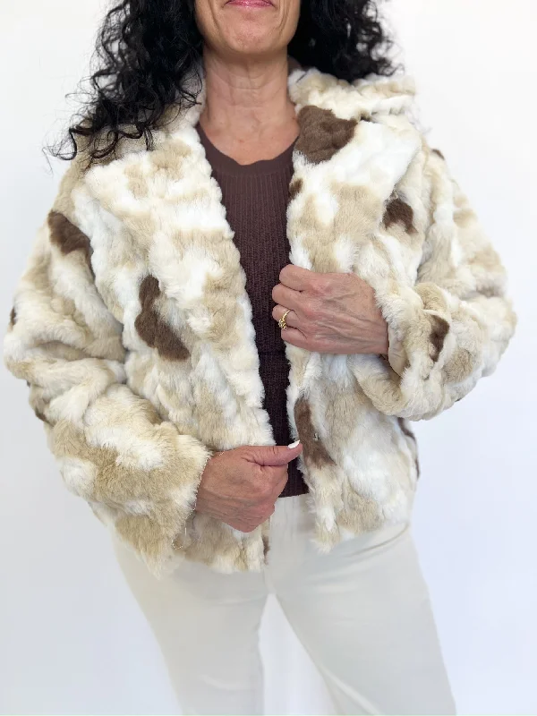 Elegant Outline Mix Match Fur Jacket