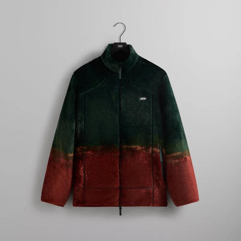 Comfortable And Versatile Kith Hazy Script Harper Vintage Sherpa Full Zip Jacket - Stadium