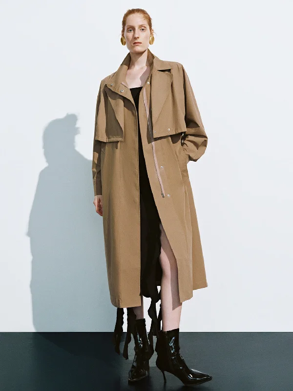 Retro Lace Fabric Trench Coats