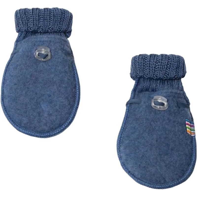 Nightclub Style Joha Wool Blue Melange Baby Gloves