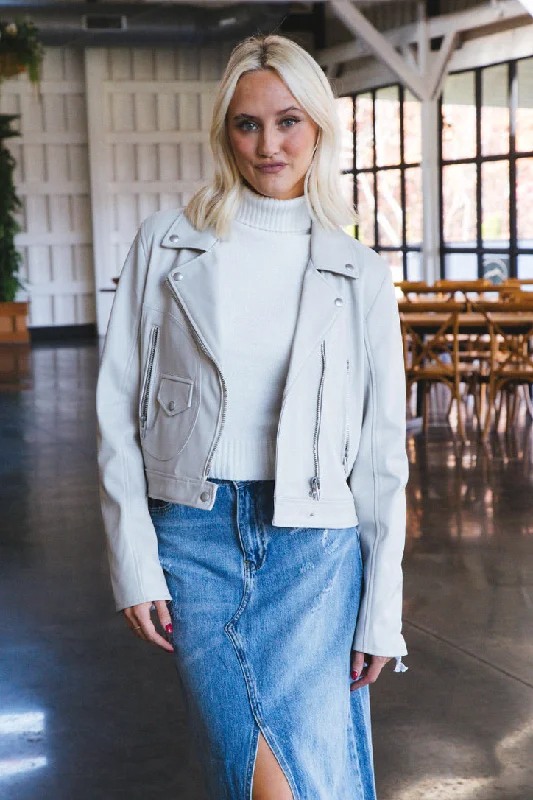 Simple Matching Lunch Date Moto Jacket | Blank NYC