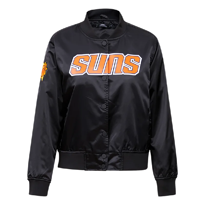 Fashion Wear NBA PHOENIX SUNS CLASSIC WOMEN'S SATIN JACKET (BLACK)