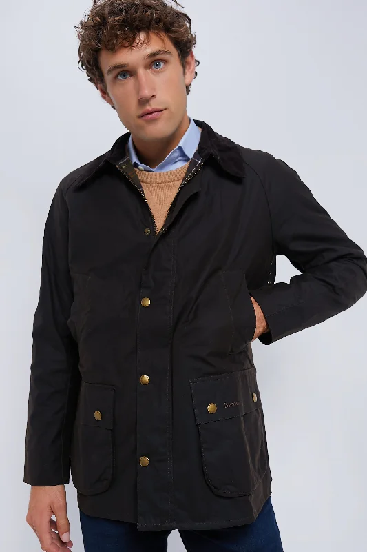 Sports Functional Style Olive Ashby Wax Jacket