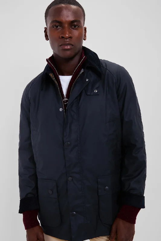 Sports outdoor style Navy Ashby Wax Jacket