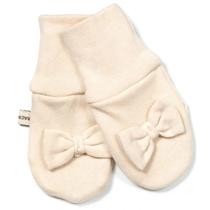 Youthful Racing Kids Mittens Baby Bow Eggshell