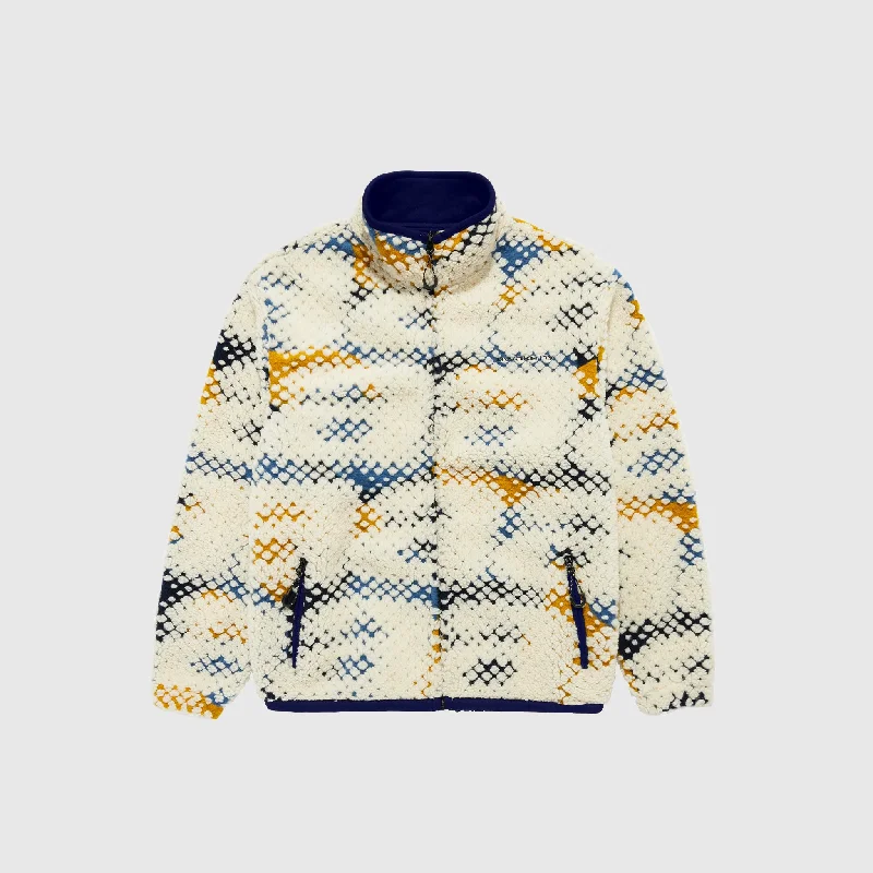 Fashion Trend PRINTED "A" FLEECE ZIP JACKET
