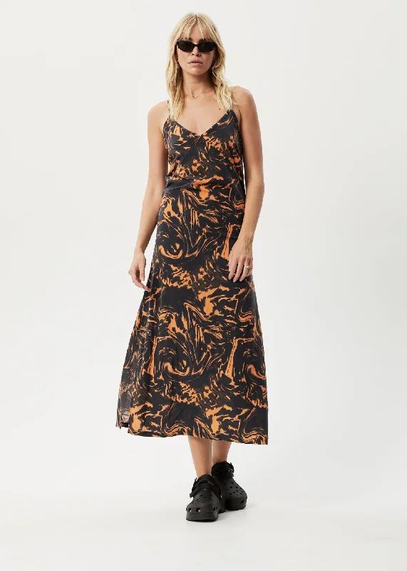 Floral Prints AFENDS Womens Marble - Maxi Dress - Black
