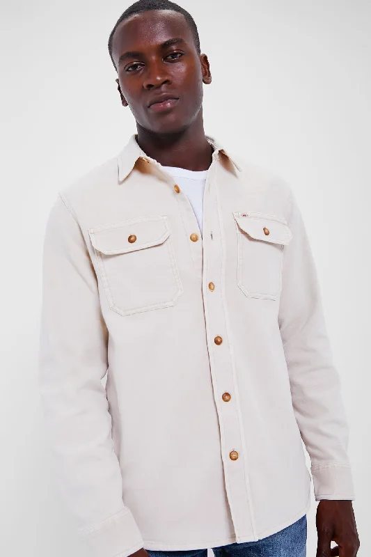 High Street Style Sea Salt Sunwashed Shirt Jacket