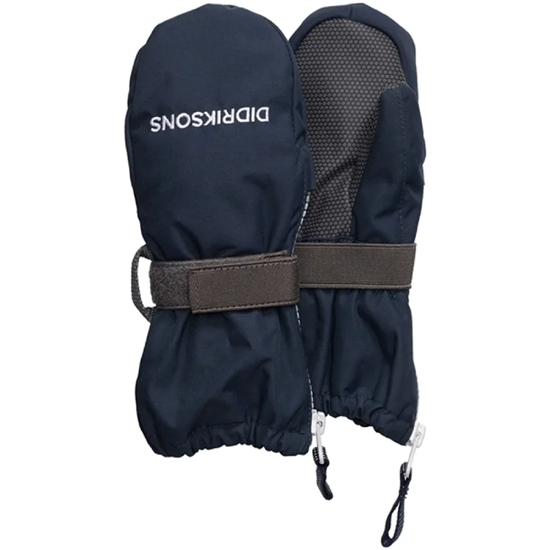 High waist design Didriksons Biggles Navy Zip Mittens