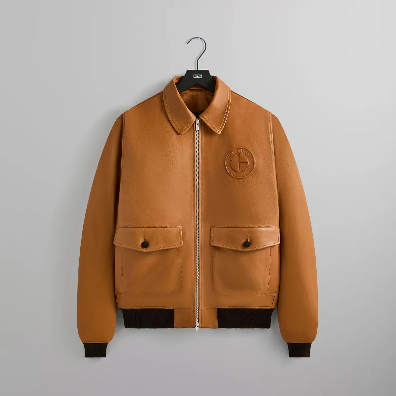Classic Style Kith for BMW Leather Hawthorne Flight Jacket - Desert