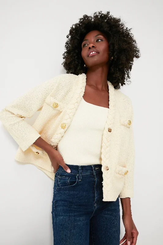 Practical Style Pearl White Clodagh Tweed Jacket