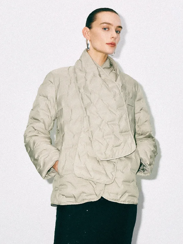 Knitted Design Straight Down Outerwear