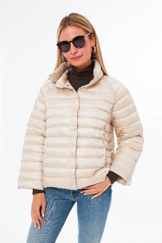 Relaxed Fashion Champagne Puffer Jacket
