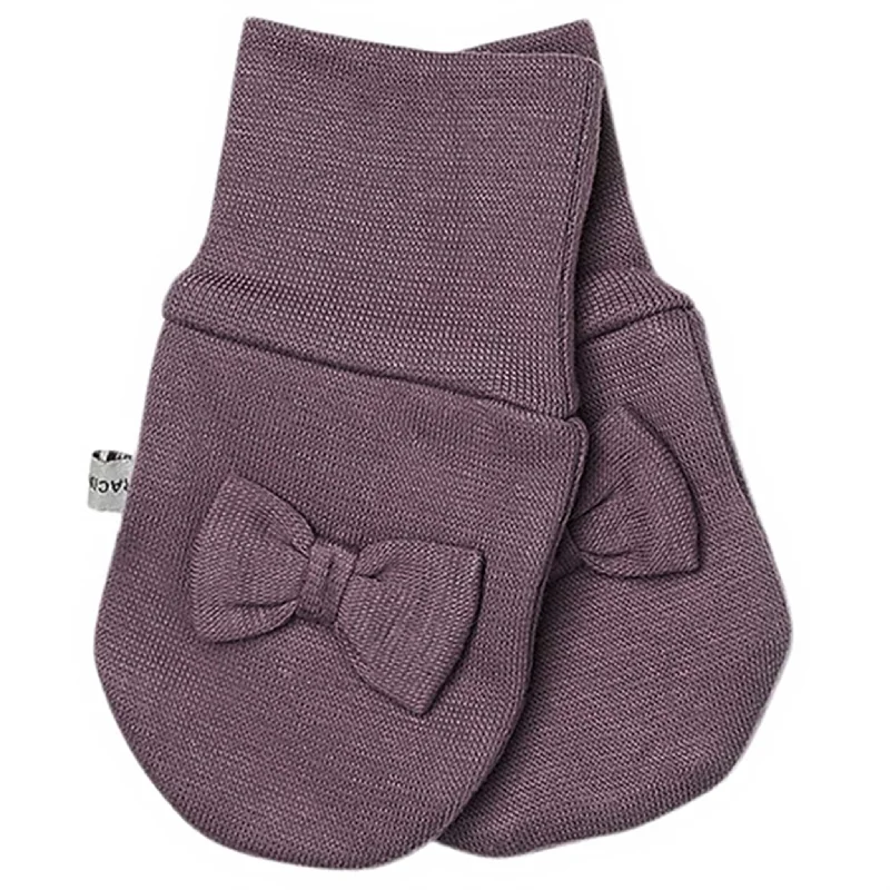 Cute Style Racing Kids Mittens Baby Bow Dusty Purple