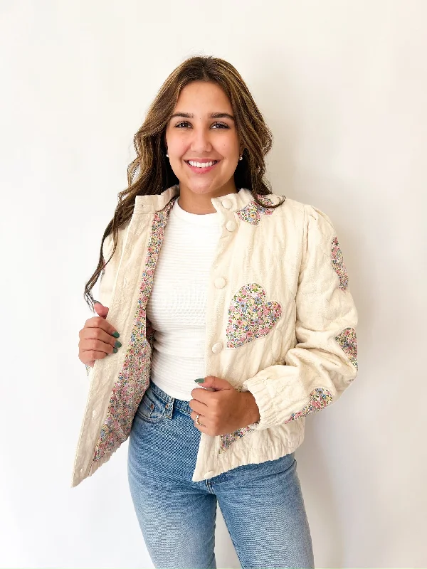 Sweet Breath Vintage Floral Heart Jacket