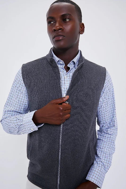 College Style Iron Crown Sweater Fleece Vest