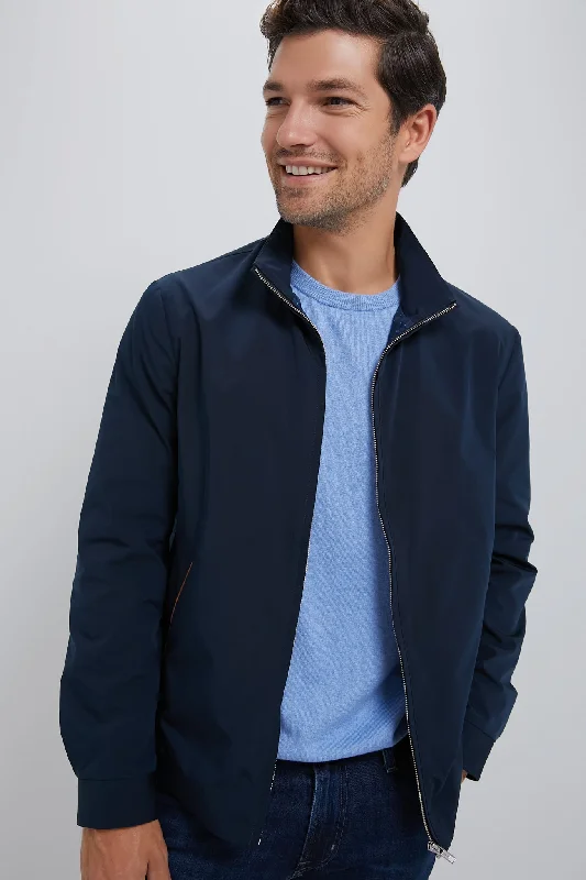 Playful Style Navy Blue Stanley Jacket