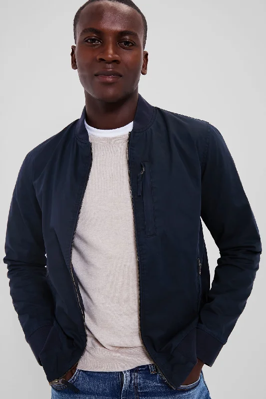 Exquisite workmanship Blue Black Dry Wax Bomber
