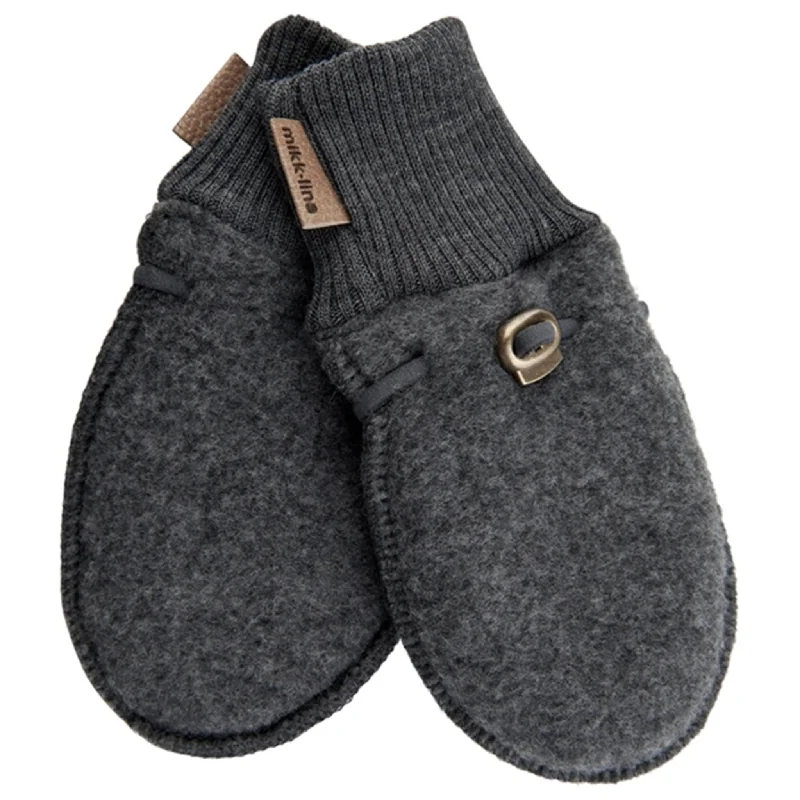 Sports Vitality Style Mikk-Line Wool Mittens Anthracite Melange