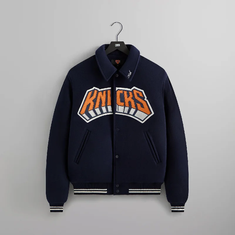 Fashion Innovation Kith for the New York Knicks Empire Wool Coaches Jacket - Nocturnal