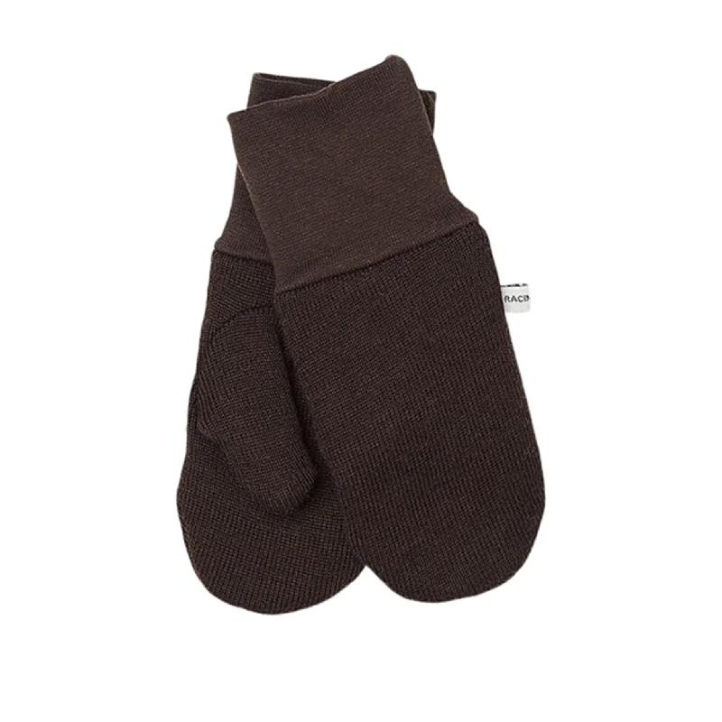 Denim Design Racing Kids Mittens Chocolate Brown