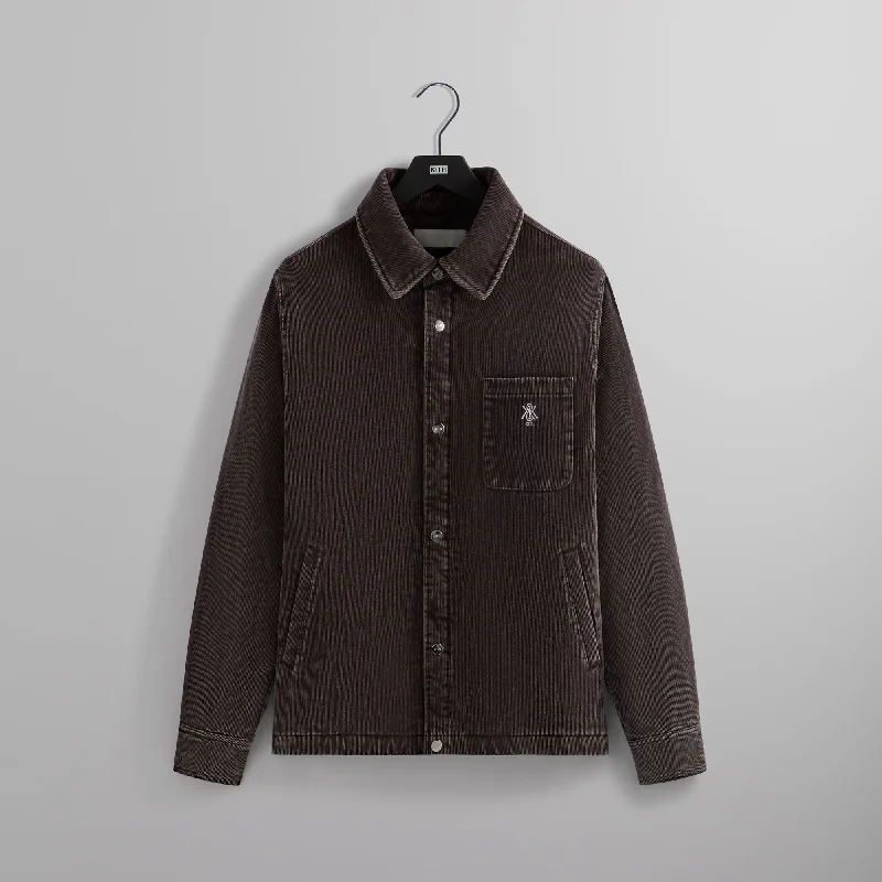 Fresh And Natural Kith Washed Corduroy Brixton Puffed Shirt Jacket - Incognito