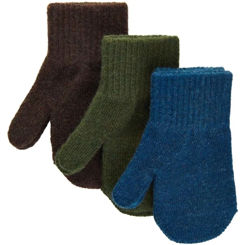 Slim Fit Mikk-Line Magic Mittens 3-Pack Forest Night Stargazer Java