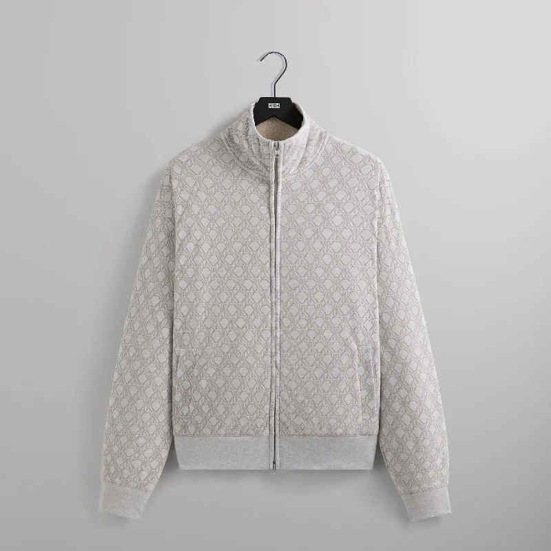 Classic Style Kith Bonded Fleece Wyona Full Zip - Light Heather Grey