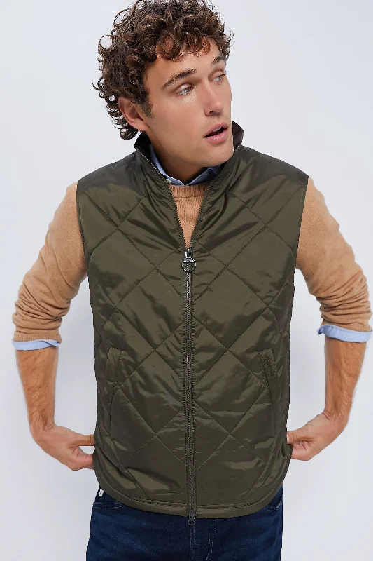 High-quality Fabrics Olive Finn Gilet