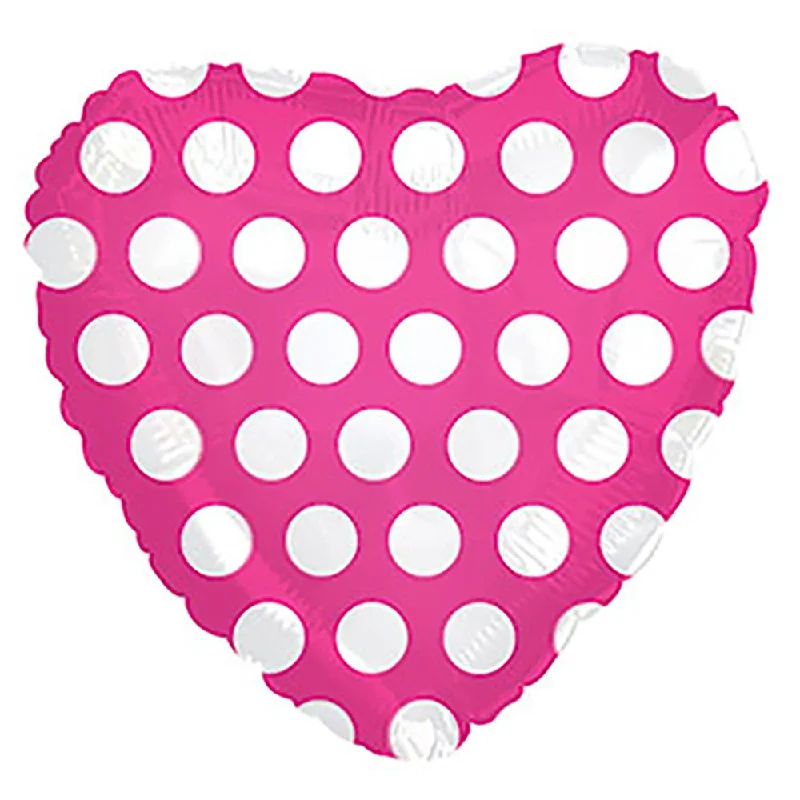 Carefree 17 inch HOT PINK W/ WHITE POLKA DOT