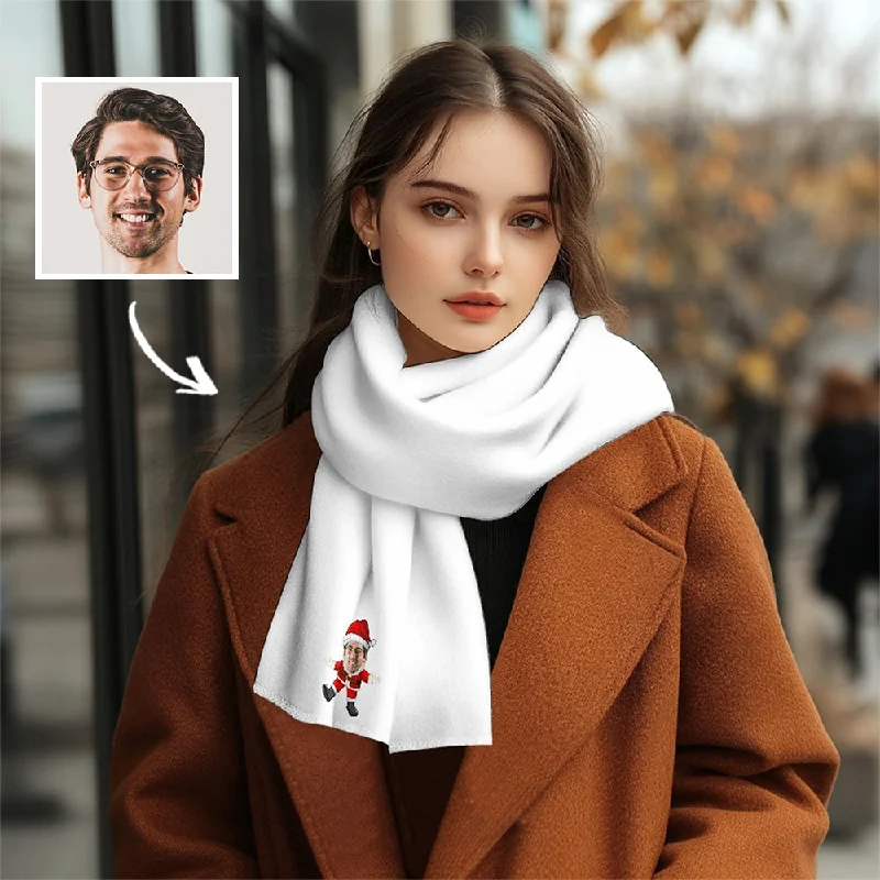Comfortable Design Custom Face Fluffy Scarf Soft&High Elasticity Winter Gift