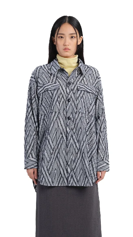 Luxury Style Dyed Cotton Cut Jacquard Shacket