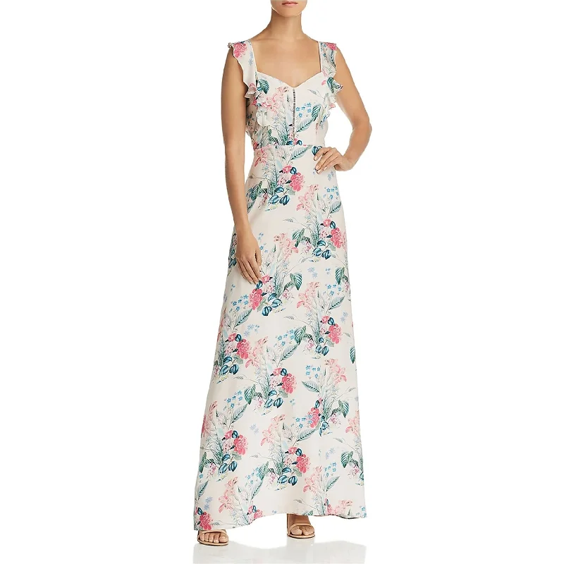 Elegant Style Parker Womens Mimi Floral Maxi Dress, Pink, 6