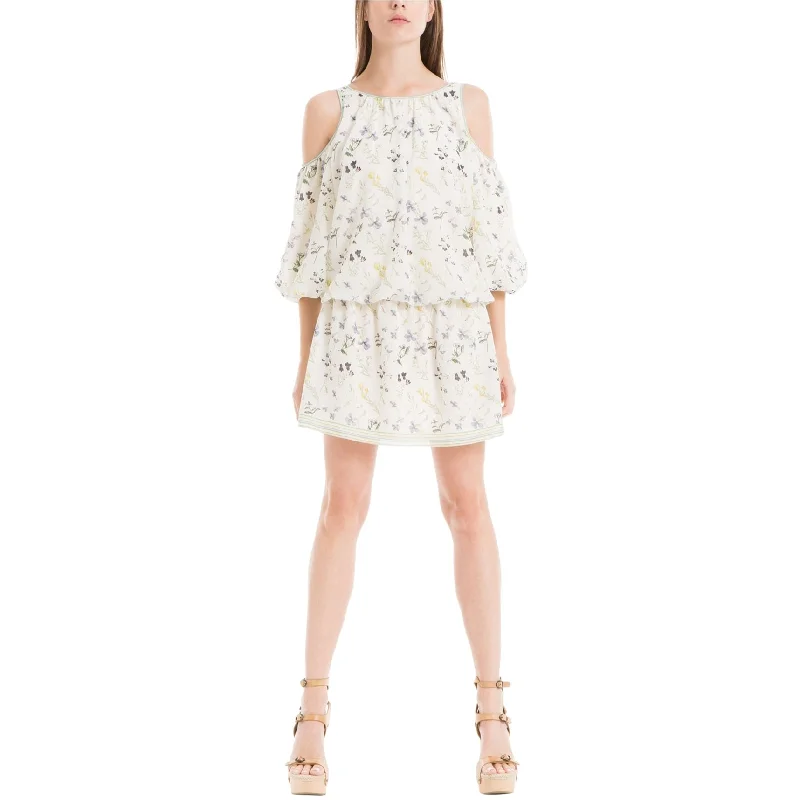 Noble Temperament Max Studio London Womens Cold Shoulder Blouson Dress